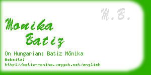 monika batiz business card